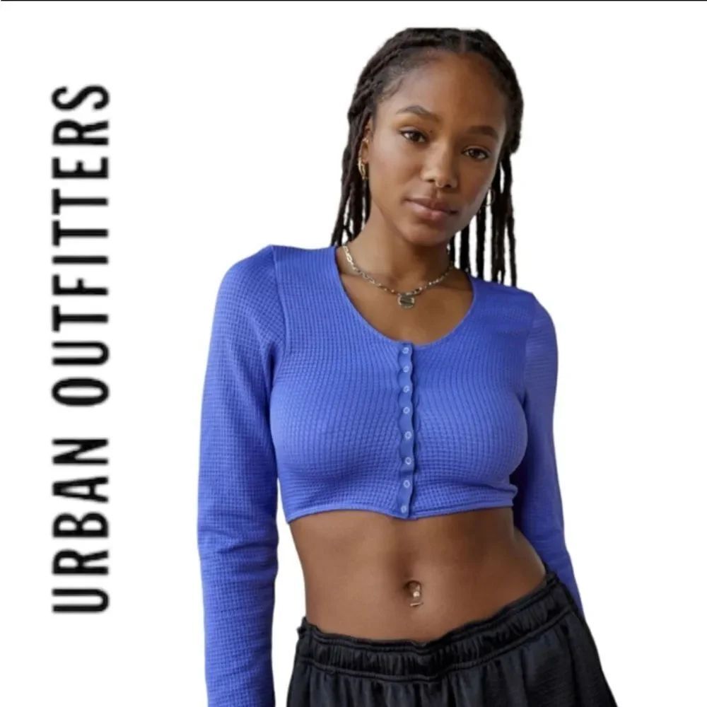 NEW Out From Under UO Urban Outfitters Seamless Thermal Cropped Shirt Top XL
